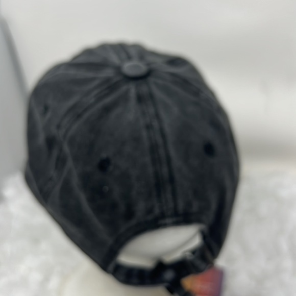 Hunting Beach California Washed Hat Unisex Embroidery Buckle Closure Black - Picture 4 of 9